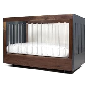 Spot On Square Roh One Sided Acrylic Panel Eco-friendly Crib, Walnut Grey by Spot on Square