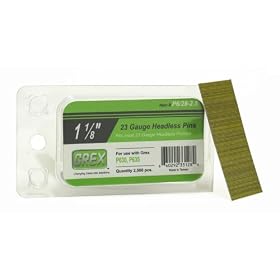 GREX P6/28-2.5 23 Gauge 1-1/8-Inch Length Headless Pins (2,500 per box)