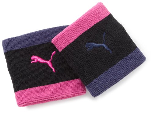 PUMA Schwei&szlig;band Fitness, black-nightshadow blue-raspberry rose, 052256 01