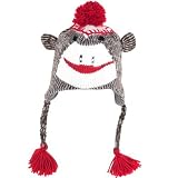 TG Adult Size Sock Monkey Knit Hat with Poly-Fleece Lining