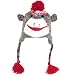 TG Adult Size Sock Monkey Knit Hat with Poly-Fleece Lining