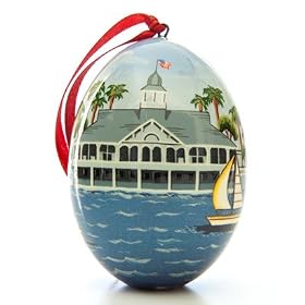 Balboa, Newport Beach Hand-painted Souvenir Ornament