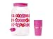 Present Time Jug with 4 cups Flower Splash plastic pink