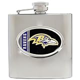 Baltimore Ravens 6oz Stainless Steel Hip Flask