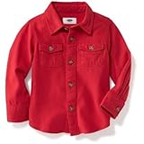 オールドネイビー OLD NAVY/ フランネルポケットシャツ ロビーレッド トップス長袖シャツ 12～18ヶ月【並行輸入】