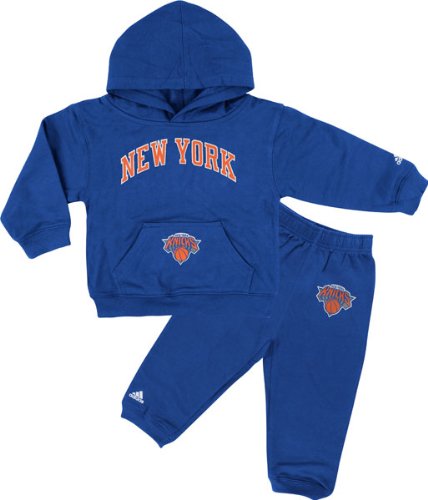 New York Knicks Blue Infant Basic Hooded Fleece Sweatshirt and Fleece Pant Set