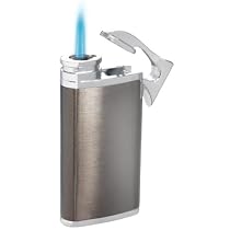 Visol Iceman Black Satin Torch Flame Lighter