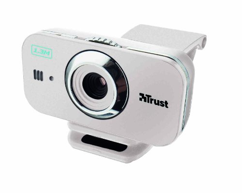 Trust Cuby 1,3 Megapixel Webcam mit Befestigungsklemme und integriertem Mikrofon wei&szlig;