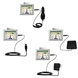 Road Warrior Kit for the Garmin Nuvi 600 includes a Car & Wall Charger AND USB cable AND Battery Extender - Gomadic Brand w/ TipExchange Technology