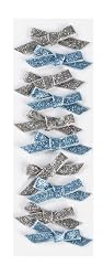 Martha Stewart Crafts Silver and Blue Bow Stickers