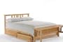 Thyme Twin Platform Bed w/ Natural Finish + 4-Drawer Set & Footboard Bench