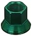 Eastern BMX Bike Axle Nuts - 14mm - Green