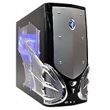 Logisys Dracula II CS606BK 10-Bay ATX Mid Tower Window Gaming Case w/4.75 Blue LED Fan - No PSU (Black/Chrome)