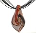 Multicolor Murano Pendant, 36mm x 65mm, with Black Silk Adjustable Cord/Ribbon Necklace