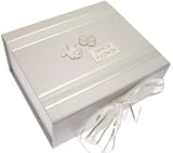 from White Cotton Cards White Cotton Cards Naming Day Silver Clothes A5 Keepsake Box (Model NDC2)