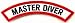Master Diver Chevron Patch Embroidered Iron On Divemaster Scuba Diving Emblem Souvenir