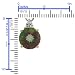 Mystic Fire Topaz Pendant Diamond 10K White Gold Round image 1