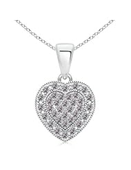0.63 carats Round Diamond Cluster Heart Pendant