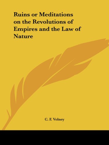 ruins or meditations on the revolutions of empires and the law of nature