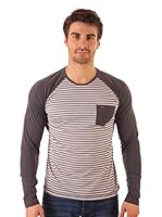 Lois Camiseta Manga Larga Lechuck Monkeyisland (Gris / Gris Oscuro)