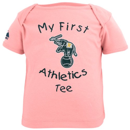 MLB Unisex Infant/Toddler Oakland Athletics My First Tee (Pink, 3-6 Months)