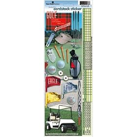 Golf Cardstock Scrapbook Stickers