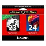 Lexmark Cartridge No. 23/24 Twin-Pack - Print cartridge - 1 x black, color (cyan, magenta, yellow) - LRP