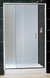 Dreamline SHDR-1048726-04-FR INFINITY Frosted Shower Door for 48 inch Opening, Brushed Nickel
