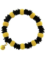 Sterling Silver Black and Yellow Spring Bangle