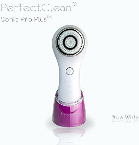 PerfectClean Sonic Pro High Power Smart Programmable Multi-Mode Facial Cleansing Brush Exfoliating Microdermabrasion Waterproof Rechargeable 1 Year Warranty Perfect Clean (Snow White)