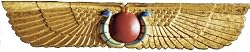 Egyptian Temple Sun Disk wings Sculptural wall center peice