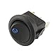 Sedeta DC 12V Blue LED Lighted Dot Illuminated Round Rocker Switch Button 3Pin ON/OFF Toggle SPST Car Boat Truck Trailer