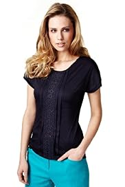 Per Una Front Pleat Crochet Top