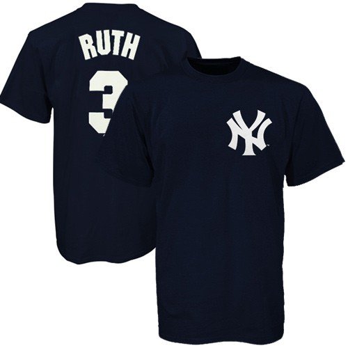 Babe Ruth New York Yankees Cooperstown Name and Number T-Shirt (Small) at Amazon.com