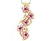 14K Yellow Gold Cascading PinK Blossom Gemstone title=