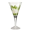 Palm Tree Acrylic V-Shaped Wine Glasses