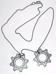 Gears of War 3 Distressed Metal Replica Cog Tags