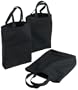 DII Black Canvas Grocery Bag, Set of 3