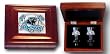 Carolina Panthers Collectors Gift Box with 2 Flared Shooter Shot Glasses - NFL Football Fan Shop Sports Team Merchandise