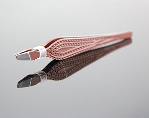 LifeGrow™ Professional Stainless Steel Eyebrow Tweezers Slant Tip Shaping, the Removal of Unwanted Unibrow, Facial, and Nose Hair-Brown