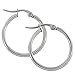 Areke Women's Cute Small Hoop Earrings Stainless Steel Ear Ring 3 Pairs a Set Color Silver
