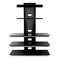 Infinity Entertainment Center - Black with Silver Accents