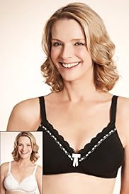 2 Pack Post Surgery Modal Blend Ribbon Padded Bras