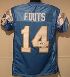 Dan Fouts Autographed/Hand Signed San Diego Chargers Baby Blue Jersey