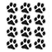 BLACK PAW PRINTS - Clear Vinyl Stickers - Sheet of 12 - Sticker Decal - #C007