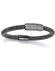 Sterling Silver & Cz Bk Bangle