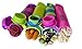 FrogLilly Smoozie Ice Pops Popsicle Molds/Lunch Box Snack Containers w/Attached Lids & Online Smoothie Recipes - Fun For The Whole Family! Set of 4 Solid Colors