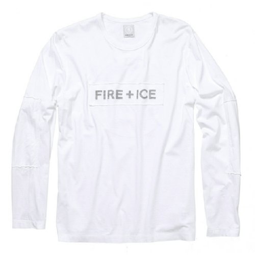 Fire & Ice Langarmshirt Männer, weiß