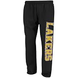 adidas Los Angeles Lakers Youth Black Word Plus Fleece Sweatpants (Large)