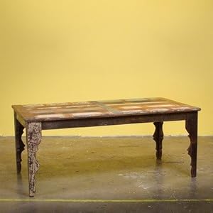 Cg Sparks 1080109017 Reclaimed Wood Stripped 6-person Dining Table